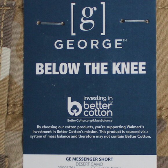 NWT George Men’s Desert Camo Below the Knee Messenger Or Cargo Style Shorts - Picture 3 of 13